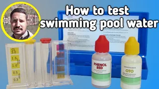 how to test swimming  pool water. PH level and chlorine.