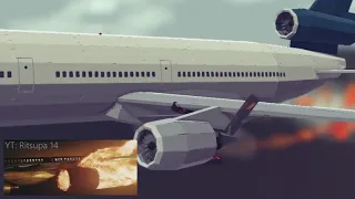 Final Destination 5 Plane Crash in Besiege side by side