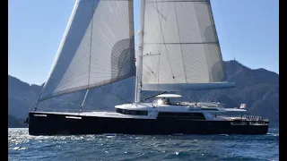 40 m Steel hull Motorsailer EXTEREME Sailing video