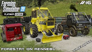 Rescuing flipped TATRA with WINCHES | Forestry on RENNEBU | FS22 Platinum Edition | Episode 16