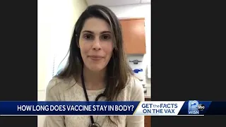 'About how long does the vaccine stay in your body?'