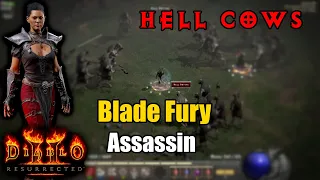 Blade Fury Assassin Cow Farming on Hell - Diablo 2 Resurrected