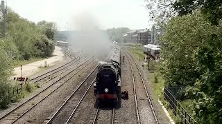 34046 steams through Oxfordshire - The 'Welsh Borders' special - 17/05/14