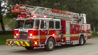 Sunrise Fire Dept - Quint 92 & Rescue 92 Responding