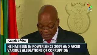 SOUTH AFRICA'S PRESIDENT JACOB ZUMA RESIGNS