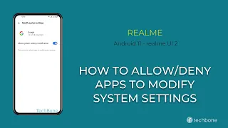 How to Allow/Deny Apps to Modify System Settings - realme [Android 11 - realme UI 2]