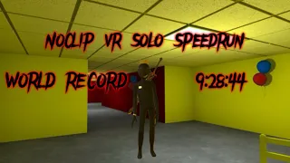 Noclip vr speedrun any% solo - WORLD RECORD