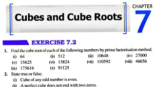 Ex 7.2 Q1 class 8 maths chapter 7 Cubes and Cube roots | NCERT Solutions | Kaushal Unlock Maths