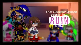 Security Breach reacts to ruin dlc trailer // lazy and short // my AU // TURN THE SUBTITLES ON //