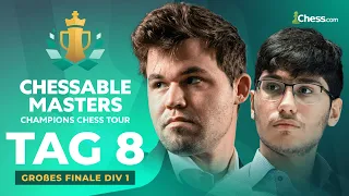 Magnus Carlsen - Alireza Firouzja im Finale des Chessable Masters 2024 |Champions Chess Tour#1|Tag 8