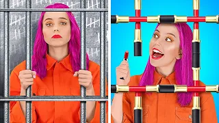 FUN WAYS TO SNEAK MAKEUP INTO HOME JAIL || Cool Ideas To Makeup Anything Anywhere by 123 GO! SERIES