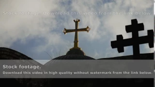 Cross on Temple of the Holy Sepulcher in Jerusalem