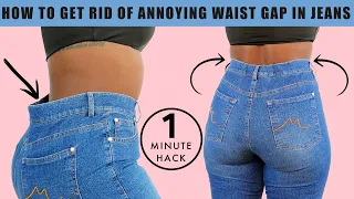 How To Tighten Jeans Waist | Quick NO-SEW Hack!