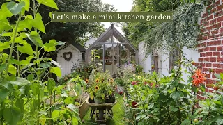 Create a mini budget kitchen garden in the cottage garden 🌿 using palette collars
