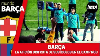 Más de 15.000 culés vibran en la sesión del Barça a puertas abiertas en el Camp Nou