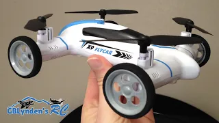 Syma X9 Flying Car Quadcopter Drone Unboxing, Maiden Flight & Drive, and Review