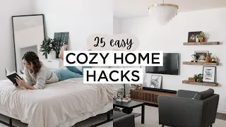 25 WAYS TO CREATE A COZY + INVITING HOME ☕️ | Hygge Home Decorating Tips