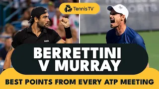 Matteo Berrettini vs Andy Murray | Best Points From Every ATP Meeting