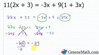 Solving Linear Equations in One Variable