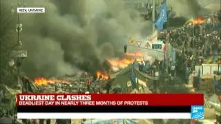 Ukraine: 25 killed as police try to clear protesters