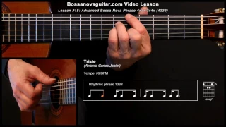 Triste - Bossa Nova Guitar Lesson #15: Advanced Phrase 4x3x/3x4x