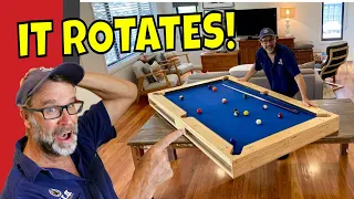 ROTATING, Portable Pool Table! #summerbuilds21