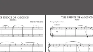 BRIDGE OF AVIGNON - Piano Duet - Level 1 - Arranged By Robert Pace
