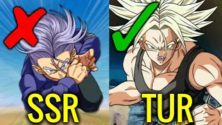 SSR and TUR Teen Trunks Side By Side Super Attack Animation Comparison | DBZ Dokkan Battle