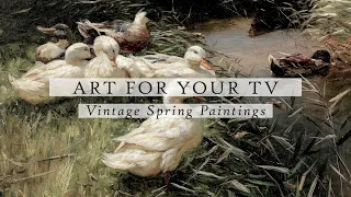 Vintage Spring Paintings Art For Your TV | Vintage Art Slideshow For Your TV | TV Art | 4K | 3.5Hrs