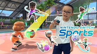 Nintendo Switch Sports Unboxing! Let's Play Volleyball Badminton Bowling Soccer Chambara Tennis