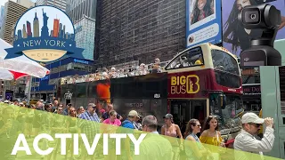 4K BIG BUS 🚌 NEW YORK CITY🗽 DOWNTOWN FULL TOUR 📸 MULTIVIEW 🇺🇸 SUMMER 2022 BY DAY🌞HOP ON & OFF