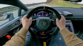 POV: Lamborghini Huracan STO, 8.000rpm on the Autobahn (pure sound)