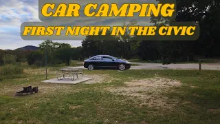 Car Camping in  My Honda Civic | Self-Converted Car Camper