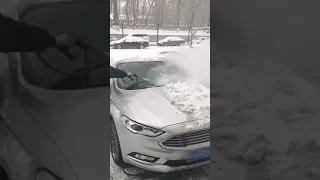 Snow vs Steam , Steam car washing machine, a great helper for removing snow from cars