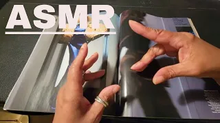 ASMR  Magazine Flip No Talking 📚💤👓 Vogue ASMR Triggers Light Gum Chew page Turning & More