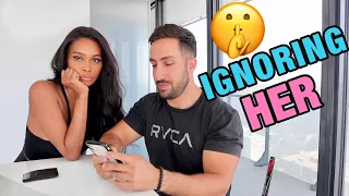 IGNORING MY GIRLFRIEND FOR 24 HOURS!! PRANK * GONE WRONG*