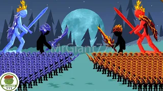 x9999 SWORDWRATH ICE VS SWORDWRATH LAVA BASE STATUE UNLOCK ALL ARMY | Stick War Legacy | MrGiant777