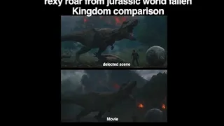 Rexy roar from jurassic world fallen kingdom comparison
