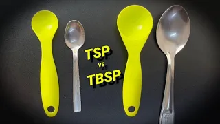 Tsp vs Tbsp | Difference Between Tsp and Tbsp | Spoon Size and Measurements | Spoon Measurements