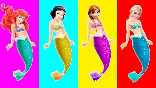 ENCONTRE O PERSONAGEM PRINCESAS DISNEY| Wrong heads body Tail Mermaid Elsa Anna Ariel Puzzle
