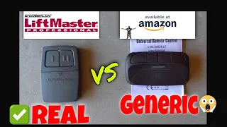 LiftMaster vs Amazon Generic Universal Garage Door Opener Remote