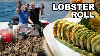 Commercial Lobster Diving - Filling the Boat! (catch clean & cook)