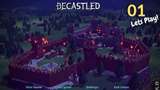 Becastled Gameplay Getting started! | RTS - Medieval wave defence | Lets Play! Episode 1