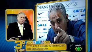 Tite do Corinthians Calando a Boca de Milton Neves