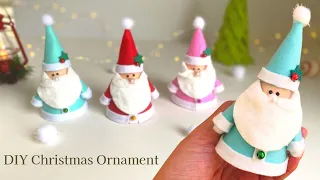 Santa's Christmas ornament made with felt / How to make felt Christmas ornament