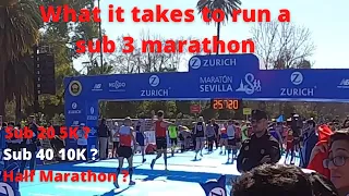 What it takes to run a sub 3 marathon - statistically