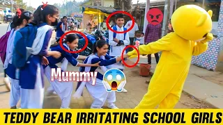 Teddy Bear Irritating School Girls Prank 😂 || Dx Prank 2K23