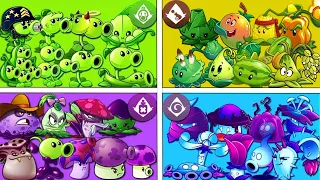 PvZ2 - All Plants PEA x PULT x POISON x SHADOW Battlez - Who Will WIn ?