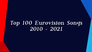 My Top 100 Eurovision Songs (2010-2021)