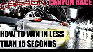 Need For Speed Carbon - How to Win a Canyon Race in 15 seconds